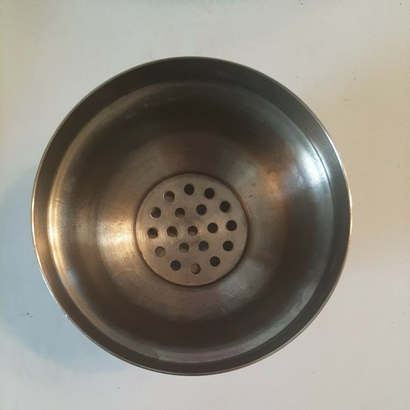 Vintage Stainless Steel and Brown Leather Cocktail Shake with Strainer India - Picture 10 of 12